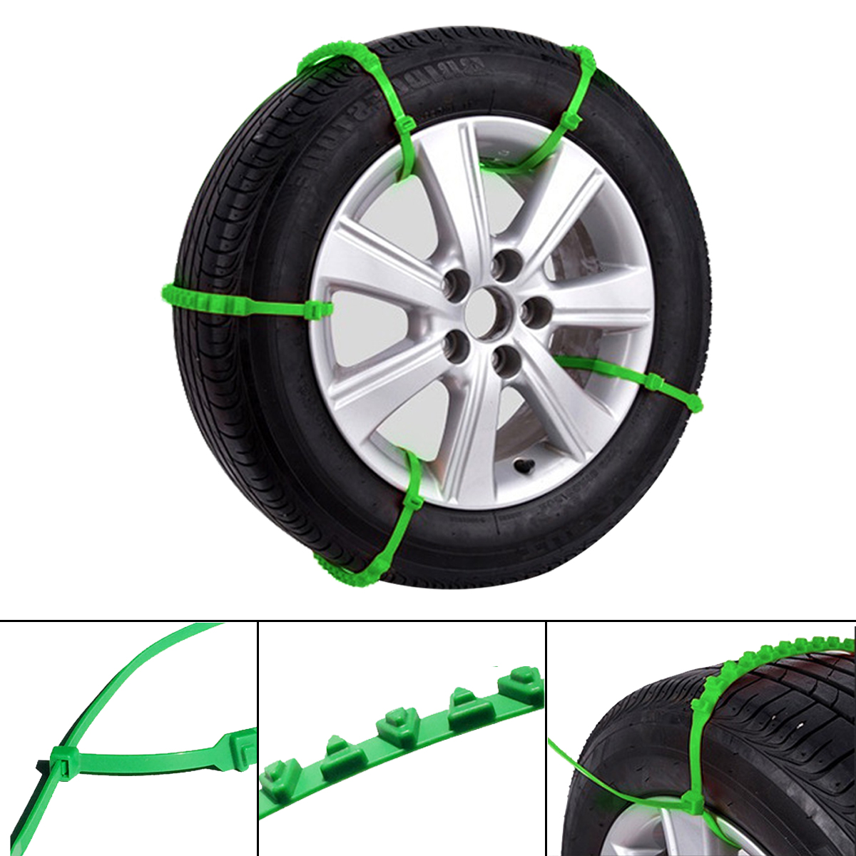 10Xuniversal Car Tire Snow Antislip Chains Belt Winter Wheel Anti-Skid Vehicle - Auto GoShop