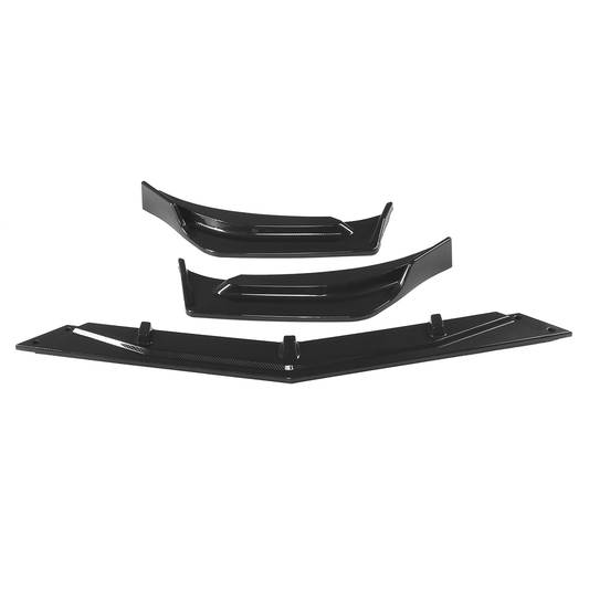 3Pcs Carbon Fiber Look Front Bumper Lip Spoiler for Chevrolet Malibu 2019-2021