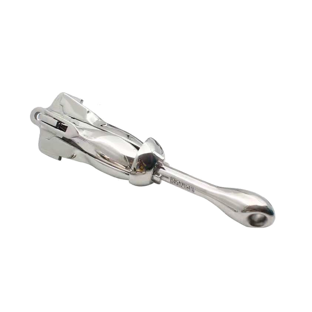 1.5Kg/3.3Lbs Marine Stainless Steel Umbrella-Type Boat Folding Grapnel Anchor for Yachts and Ships - Auto GoShop