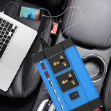 1200W Peak Car Power Inverter DC 12V to AC 110/220V Four USB Modified Sine Wave Converter with Colorful LCD Screen