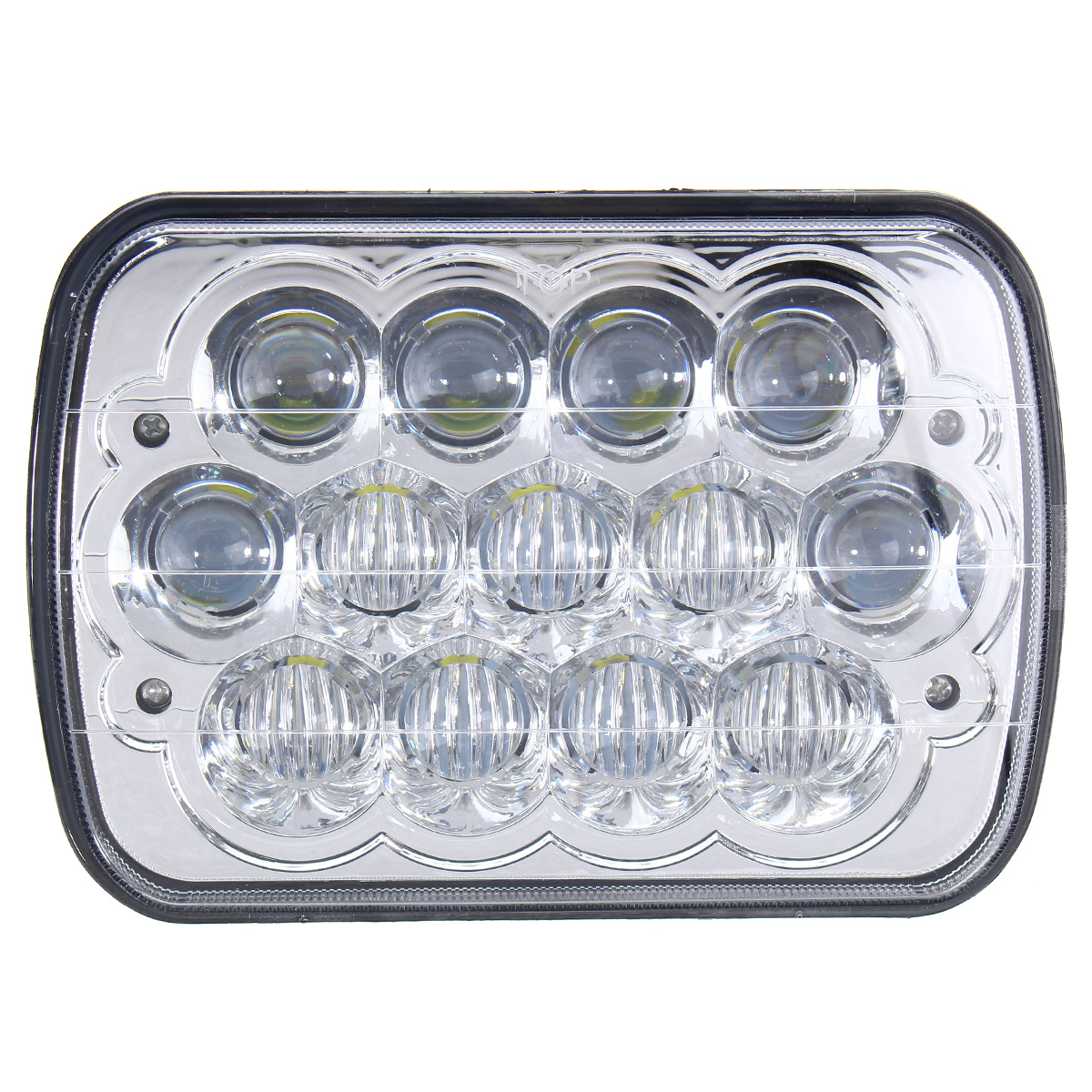 5X7 Inch H4 13 LED Headlights High Low Dual Beam Light with Atmosphere Lamp DC9-32V 40W for Jeep Grand Cherokee Dodge