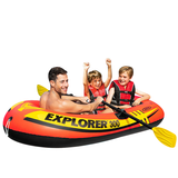 3 Persons Thicken PVC Inflatable Boat Drifting Fishing Rowing Air Boat Canoe - Auto GoShop