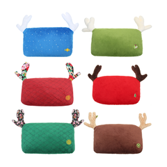Christmas Deer Antlers Car Seat Headrest Neck Auto Pillow Cotton Cushion - Auto GoShop