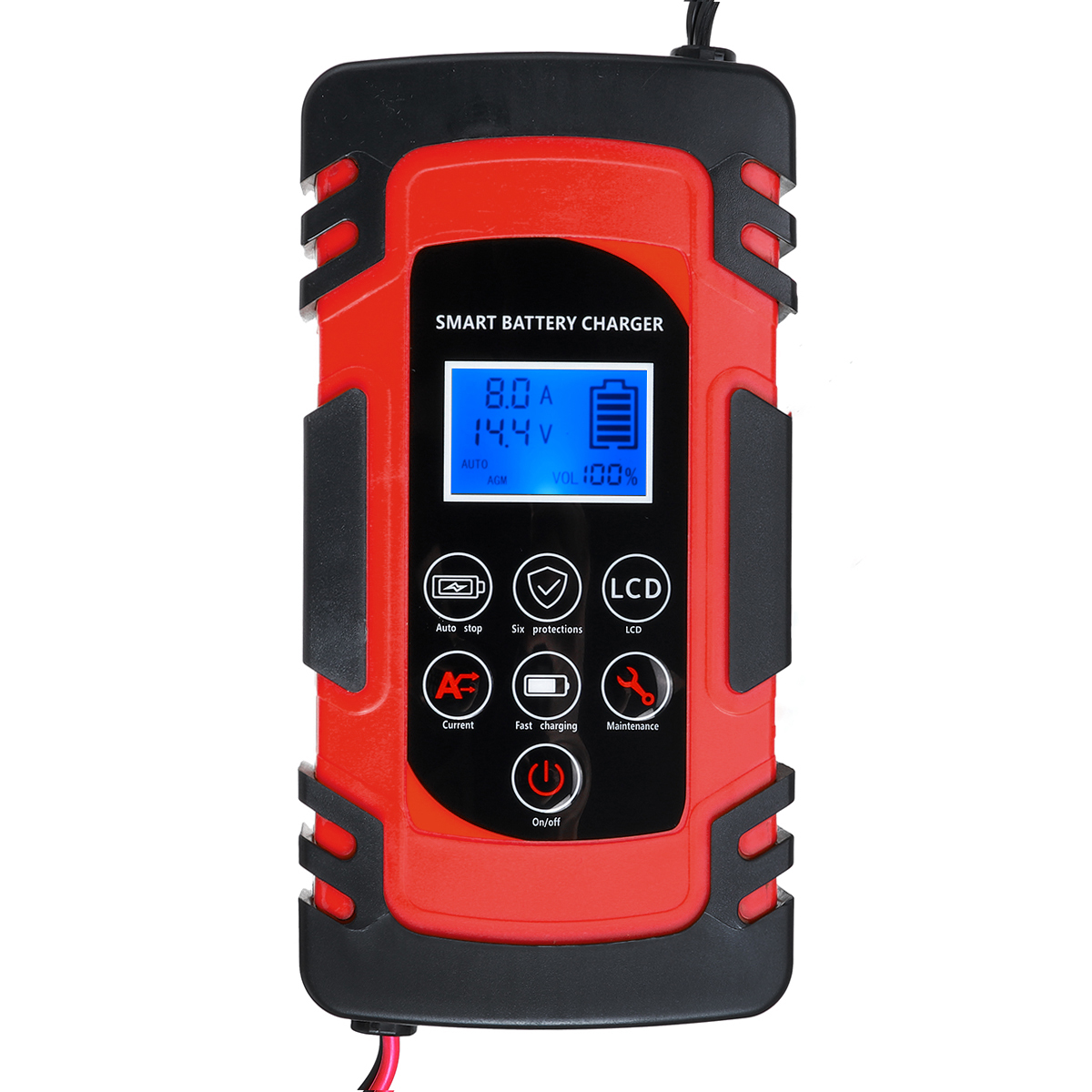 12V 24V 100W 4A/6A/8A Pulse Repair LCD Battery Charger for Car Motorcycle Lead Acid Agm Gel Wet Battery