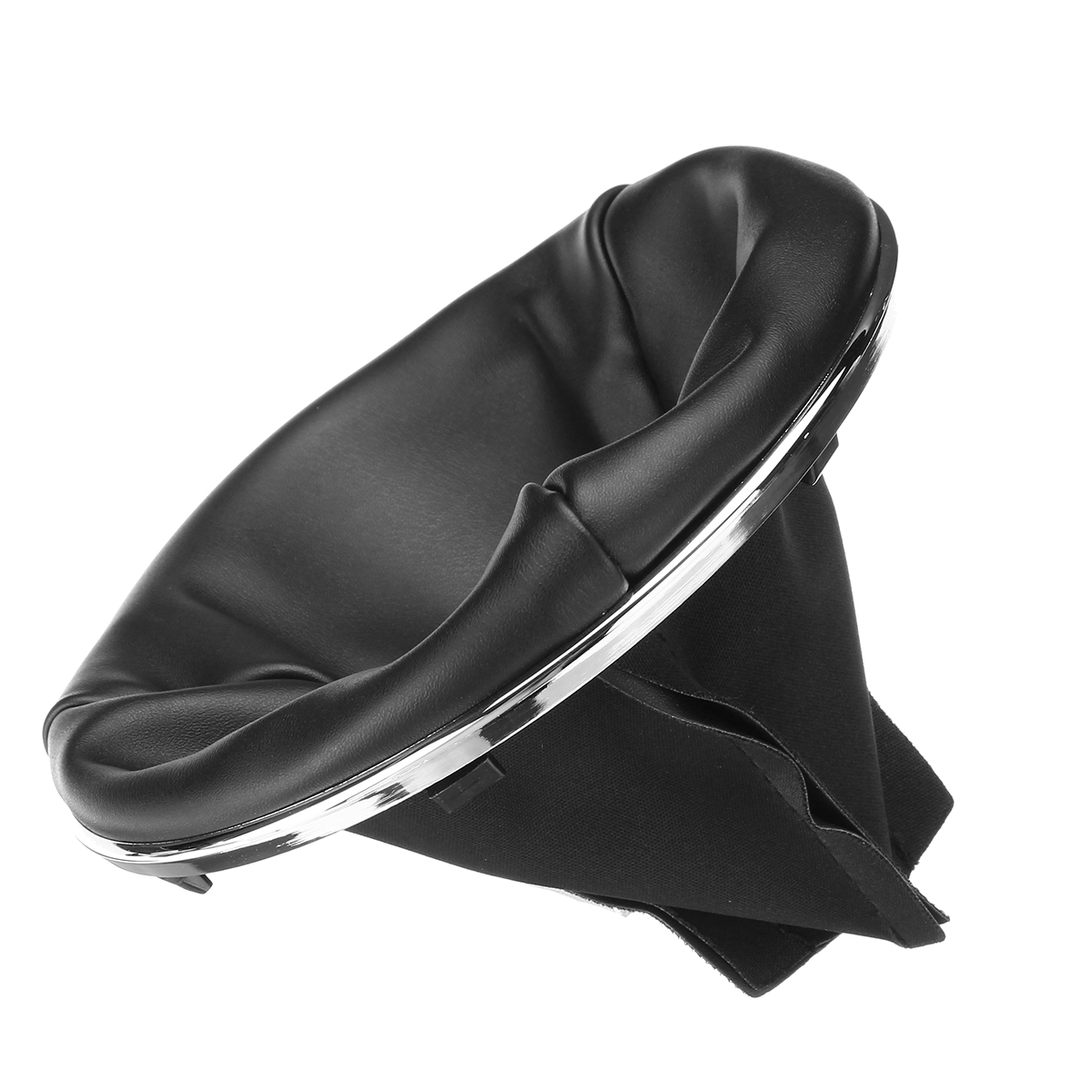 Black Gear Stick Shift Knob Gaiter Boot Cover Plastic Frame for Fiat 500C 2007-2015