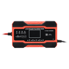 12V 24V 10A Full Automatic Battery Charger LCD Display Power Pulse Repair Charge for Car Motorcycle