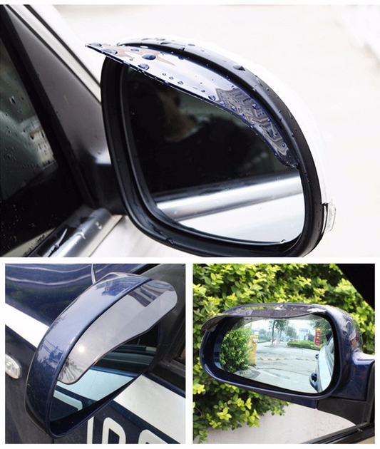 Car Door Side Rear View Wing Mirrors Rain Visor Guard Weather Shield Shade Cover