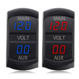 10-60V LED Dual Voltmeter Voltage Gauge Digital Panel Dashboard Car Boat Marine - Auto GoShop