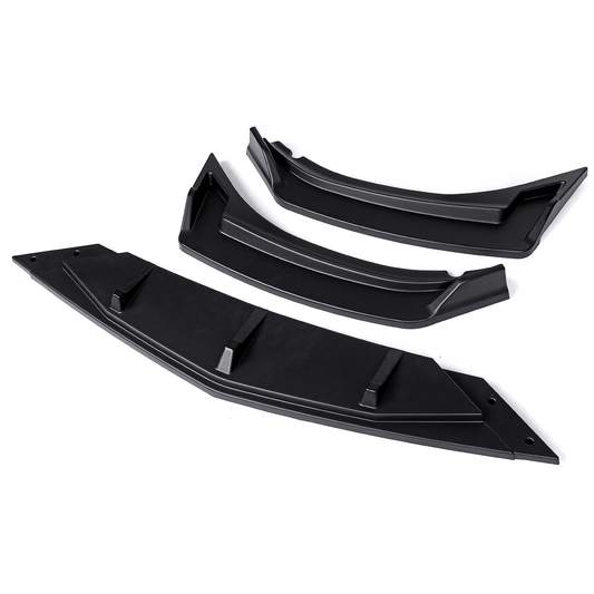 3Pcs Matte Black Car Front Bumper Splitter Lip Diffuser Body Kit Spoiler Guard Protection for VW for Jetta MK7 2019-2021