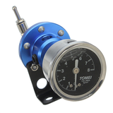 Adjustable Fuel Pressure Regulator with Filled Oil Gauge Aluminum Blue