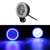 9V-30V 12V round LED Hi/Lo Beam Work Light with RGB Angel Halo Spot Headlight - Auto GoShop