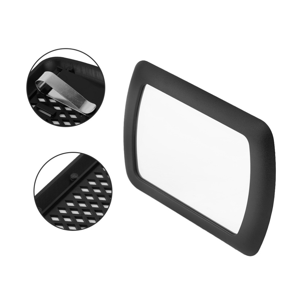 SHUNWEI Car Sun Visor Makeup Mirrors Interior Sun-Shading Cosmetic Mirror ABS Black