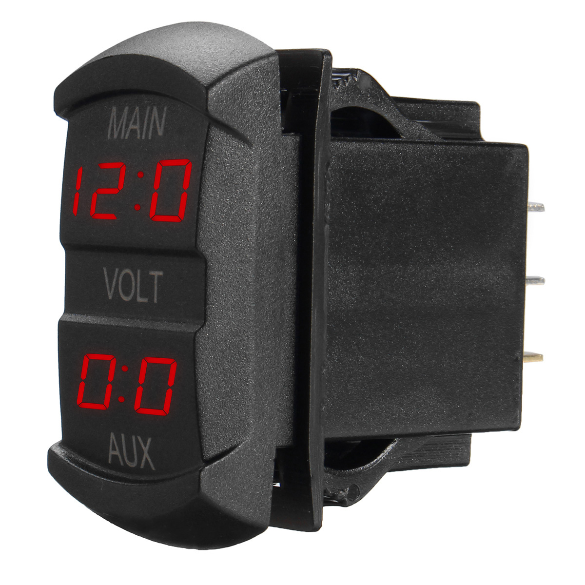10-60V LED Dual Voltmeter Voltage Gauge Digital Panel Dashboard Car Boat Marine - Auto GoShop