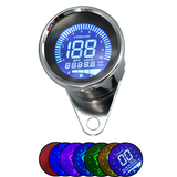 4 in 1 Motorcycle Digital Odometer Speedometer Tachometer RPM Fuel Level Gauge MPH KM/H 7 Colors Universal - Auto GoShop