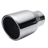 2.5Inch in 4Inch Out Stainless Chrome Car Tail Rear Exhaust Muffler Pipe Tip Cut Durable
