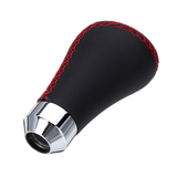 5 Speed Leather Gear Shift Knob Stick Manual Shift Lever Black/Red with Adapter for MAZDA - Auto GoShop