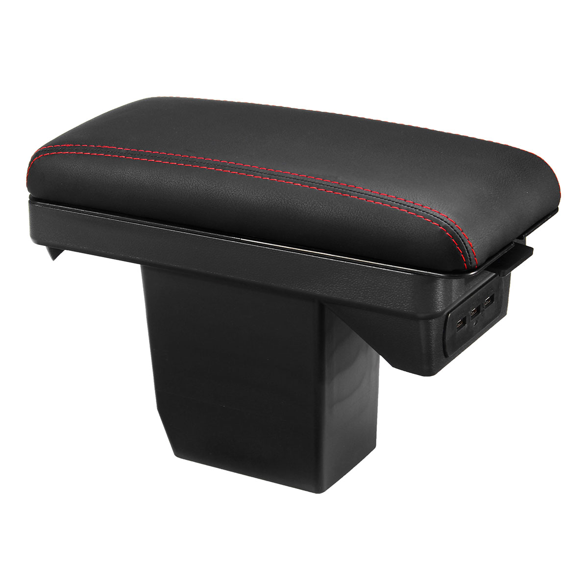 Leather Car Armrest Console Center Arm Rest Box Cover Cushion with Charger Port for Peugeot 2008 301 2017-2018/Citroen C3-XR - Auto GoShop