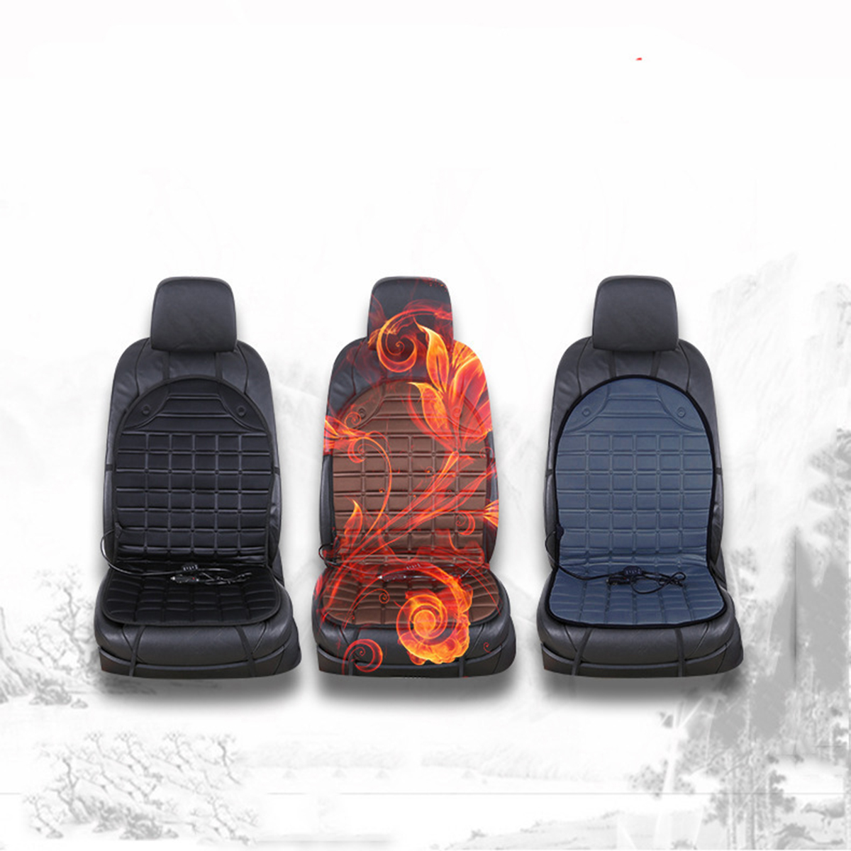 12V Car Seat Heater Cover Heated Heating Cushion Winter Warmer Pad - Auto GoShop