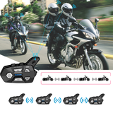 WAYXIN R9 1500M Universal Pairing Bluetooth 4 Riders Helmet Intercom Waterproof Motorcycle Full-Duplex FM Headsets Interphone - Auto GoShop