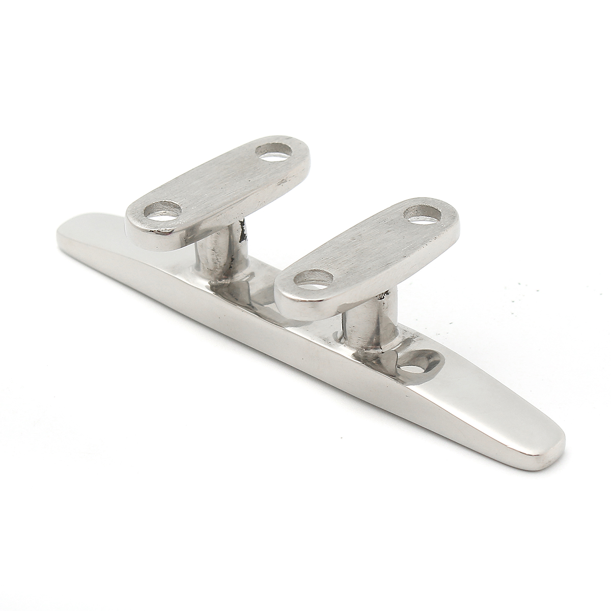 4/5/6/8 Inch 316 Stainless Steel 4 Hole Low Flat Cleat for Deck Rope Tie Decorative Hardware