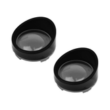 2Pcs Motorcycle Turn Signal Light Bezels Lens Cover Visor Trim Rings for X1883 1200 X48 Road Kings - Auto GoShop