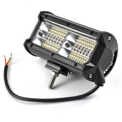 144W 7 Inch RGB LED Work Light Bar Driving Fog Lamp 10-32V for 4WD SUV Truck UTE Offroad ATV