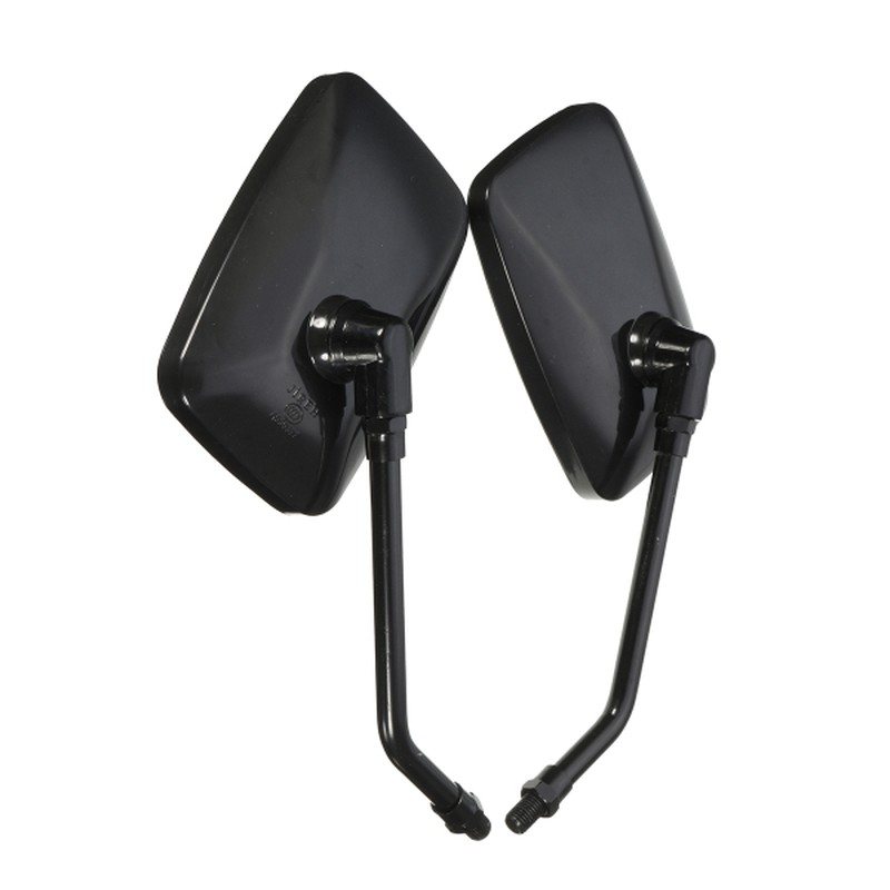 10Mm Thread Black Rectangle Rear View Side Mirrors for Motorcycle Scooter ATV - Auto GoShop