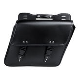 Motorcycle Saddlebags Tool Luggage Saddle Bag Black PU Leather Universal - Auto GoShop