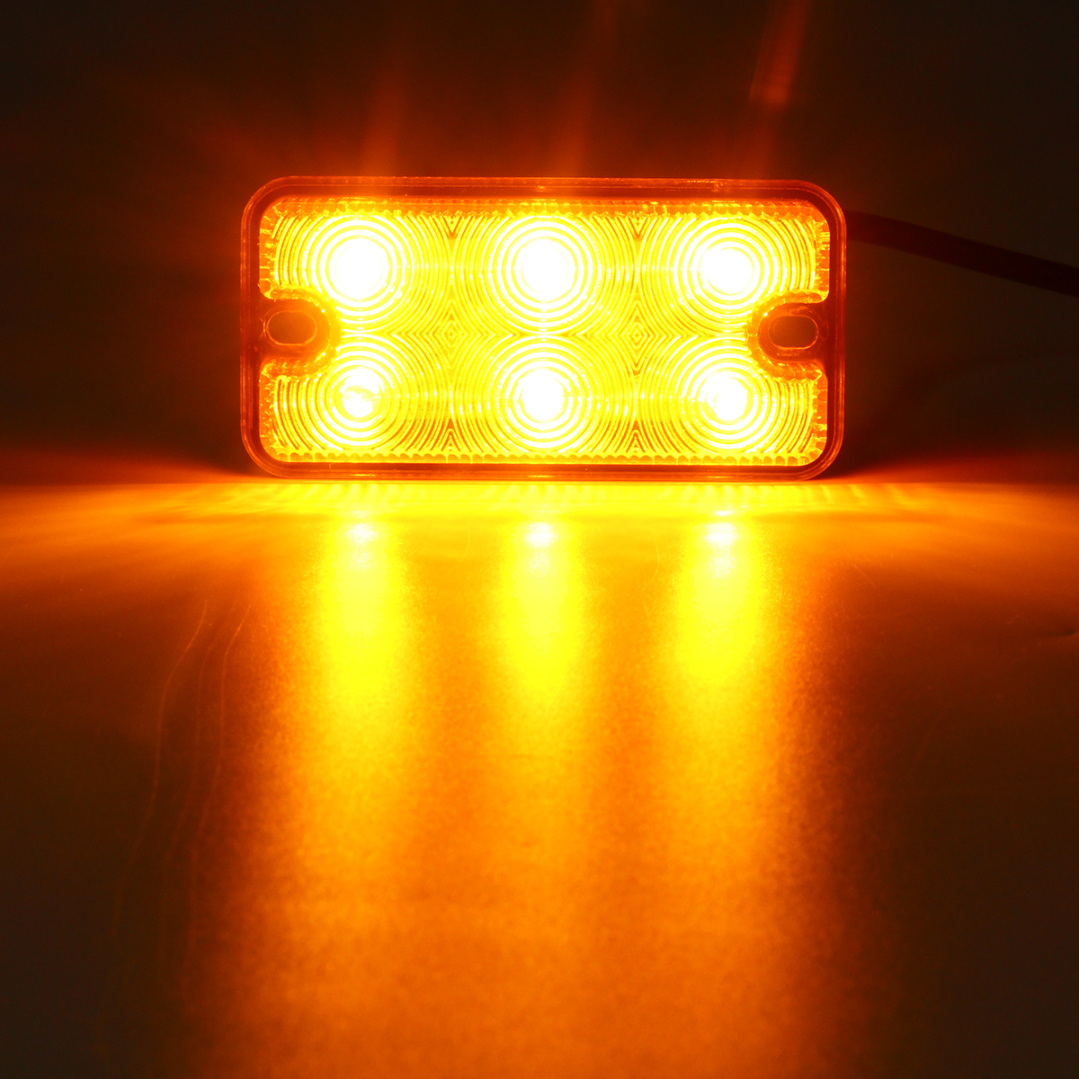 12V-80V 6 LED Indicator Amber Stop Rear Tail Lights for Boat Truck Trailer
