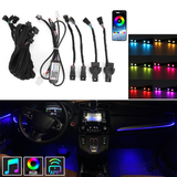 2/4Pcs Set RGB LED Interior Car Foot Decoration Atmosphere inside Light Lamp - Auto GoShop
