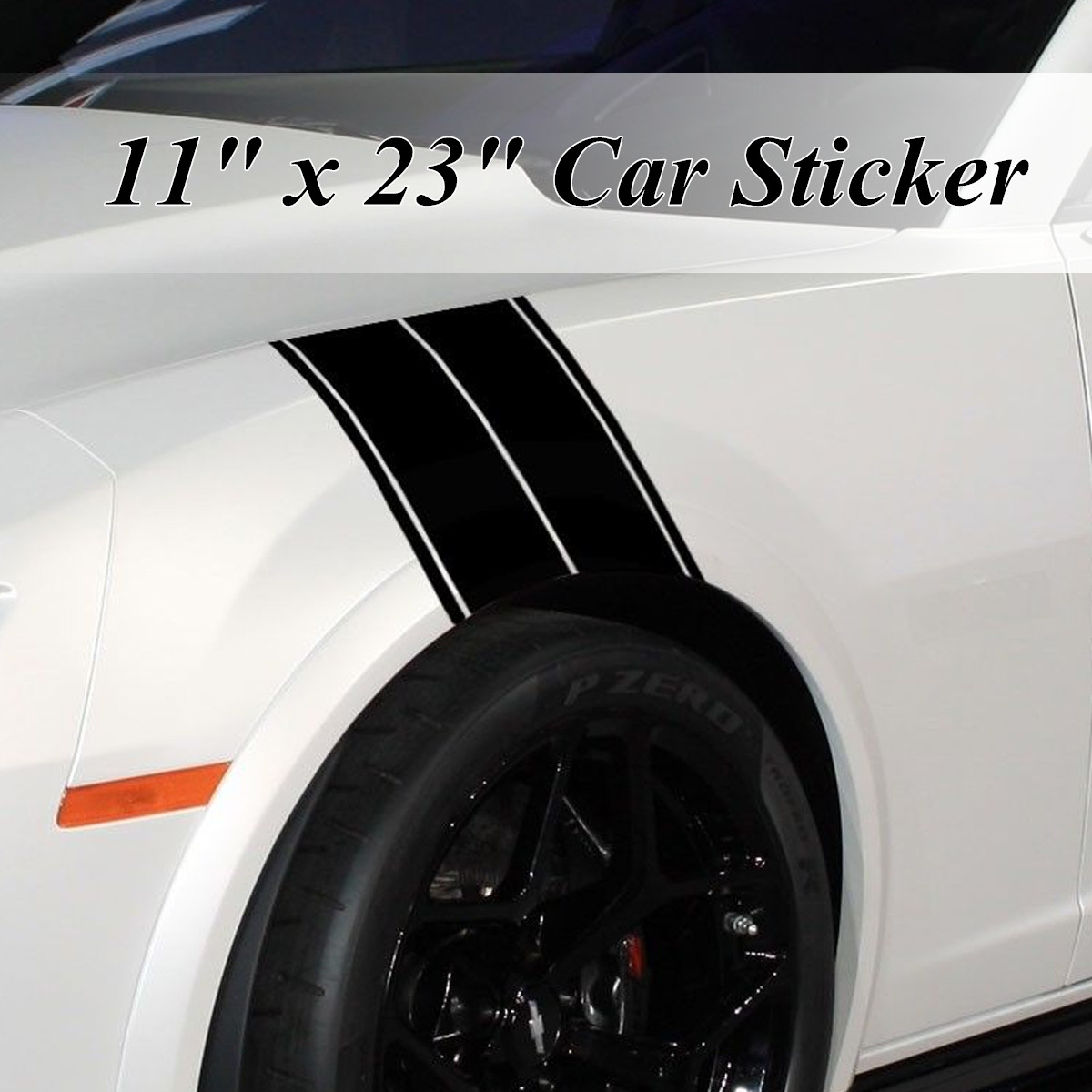 11"X23" Universal Car Suv Fender Hash Side Pin Stripe Decal Sticker Graphic - Auto GoShop