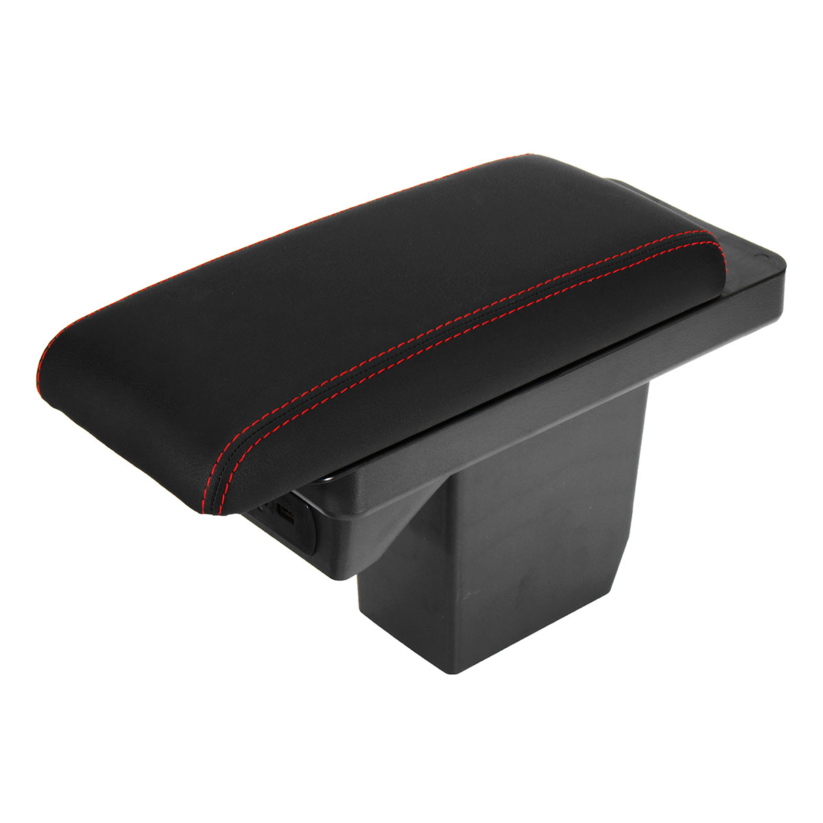 Leather Car Armrest Console Center Arm Rest Box Cover Cushion with Charger Port for Peugeot 2008 301 2017-2018/Citroen C3-XR - Auto GoShop