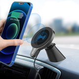 15W Magnetic Wireless Car Charger for Iphone12 Fast Charging Phone Holder for All Qi-Enabled Smartphone