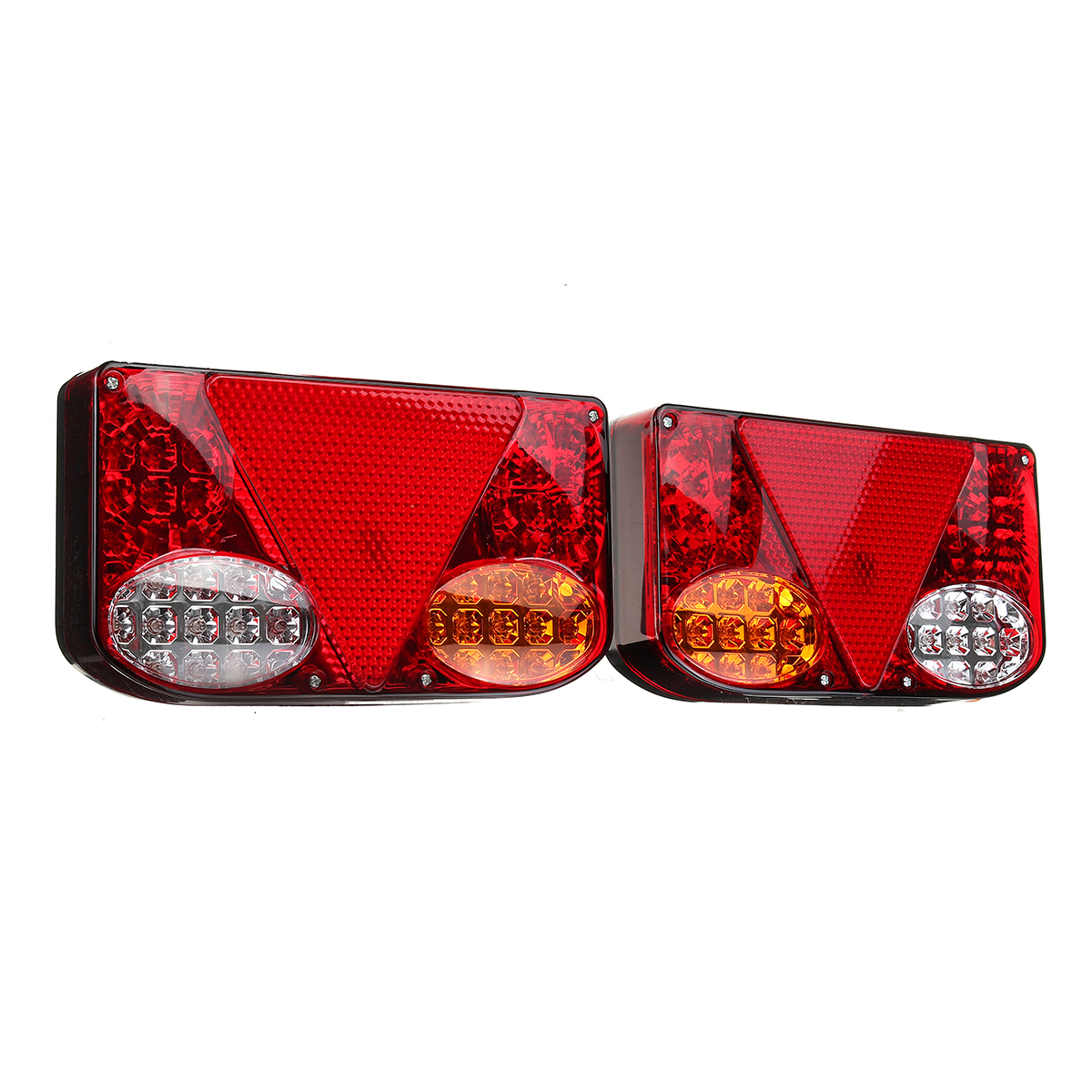 Pair 12V LED Rear Tail Lights Turn Signal Indicator Lamp for Marine Car Trailer Truck Lorry Pick-Up