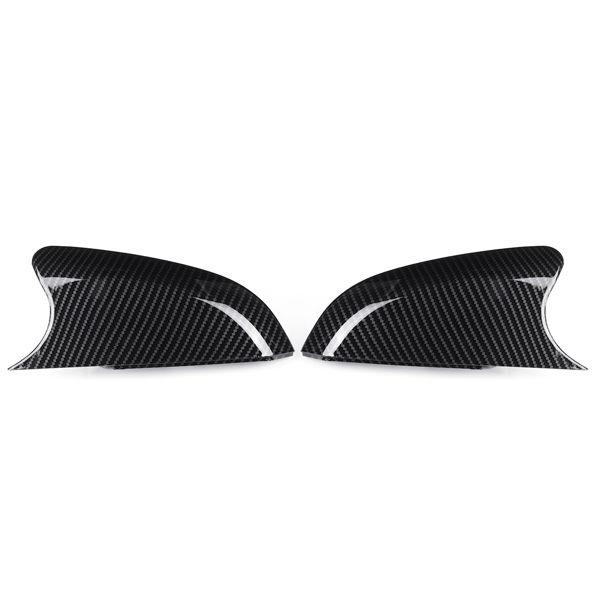 2Pcs Car Carbon Fiber Style Rear View Side Mirror Trim Cover Caps for Honda Civic 2016-18