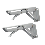 2Pcs Stainless Steel Folding Stand Table Bracket Shelf Bench 200Kg Load Heavy Bracket for Wall Shelf Bracket