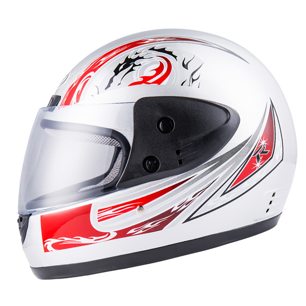 BYB Universal Motorcycle Full Face Helmet with Neck Protection Anti-Fog Breathable - Auto GoShop