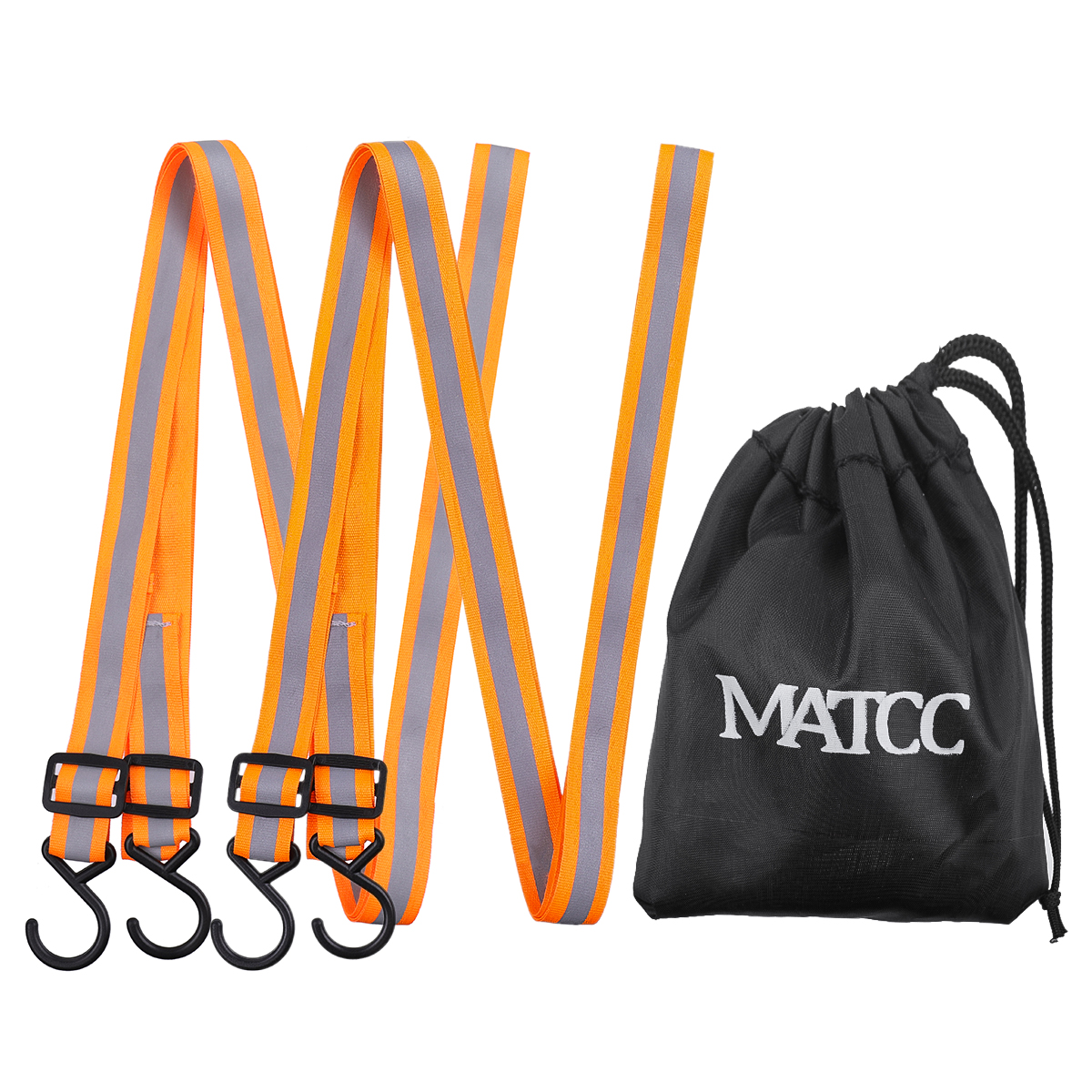 MATCC 2PCS 400CM Windbreak Belts Front Rear Gust Strap for Vehicle Cover Protection Outdoor