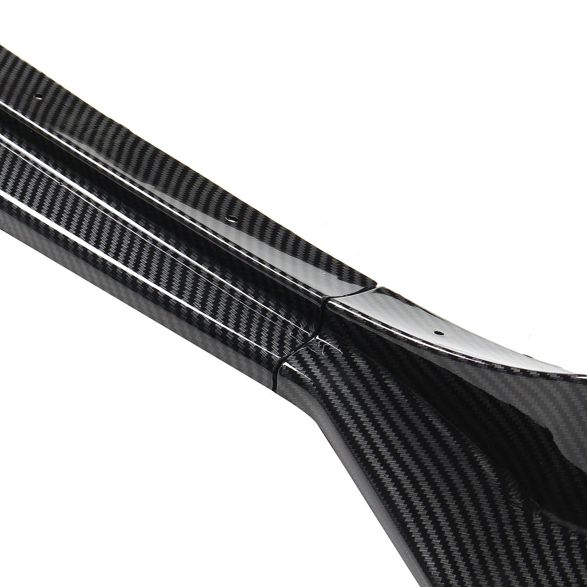 Carbon Fiber Look Front Bumper Lip Spoiler Splitter Cover Trim Body Kit 3PCS for BMW 3 Series G20 2019-2020