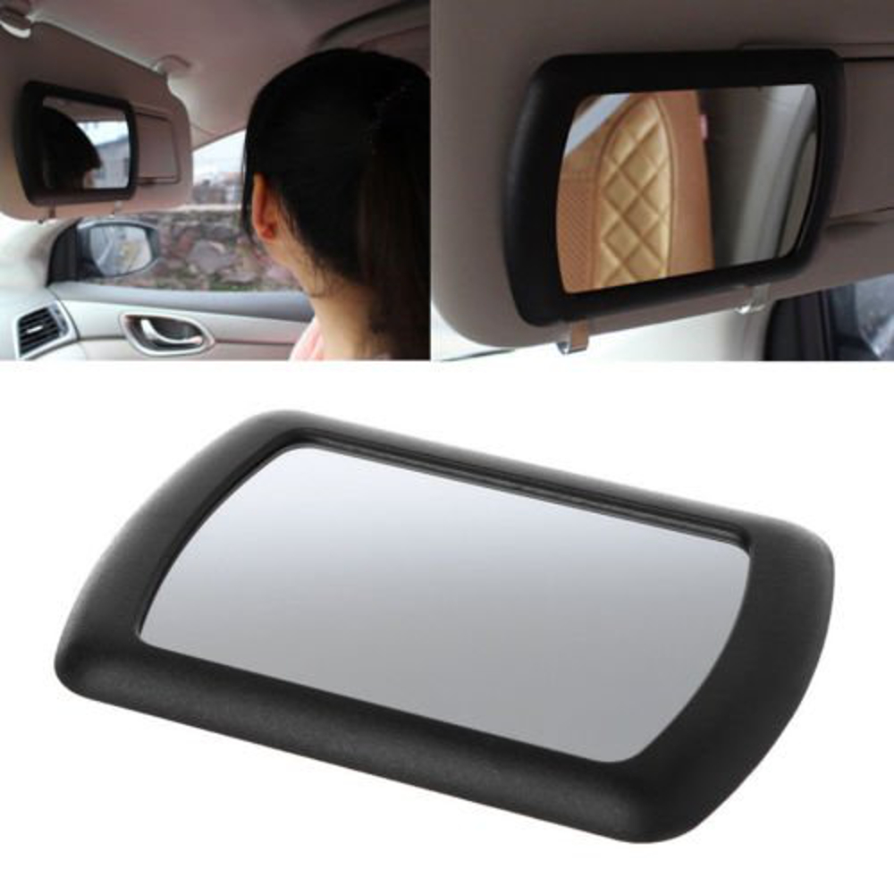 SHUNWEI Car Sun Visor Makeup Mirrors Interior Sun-Shading Cosmetic Mirror ABS Black