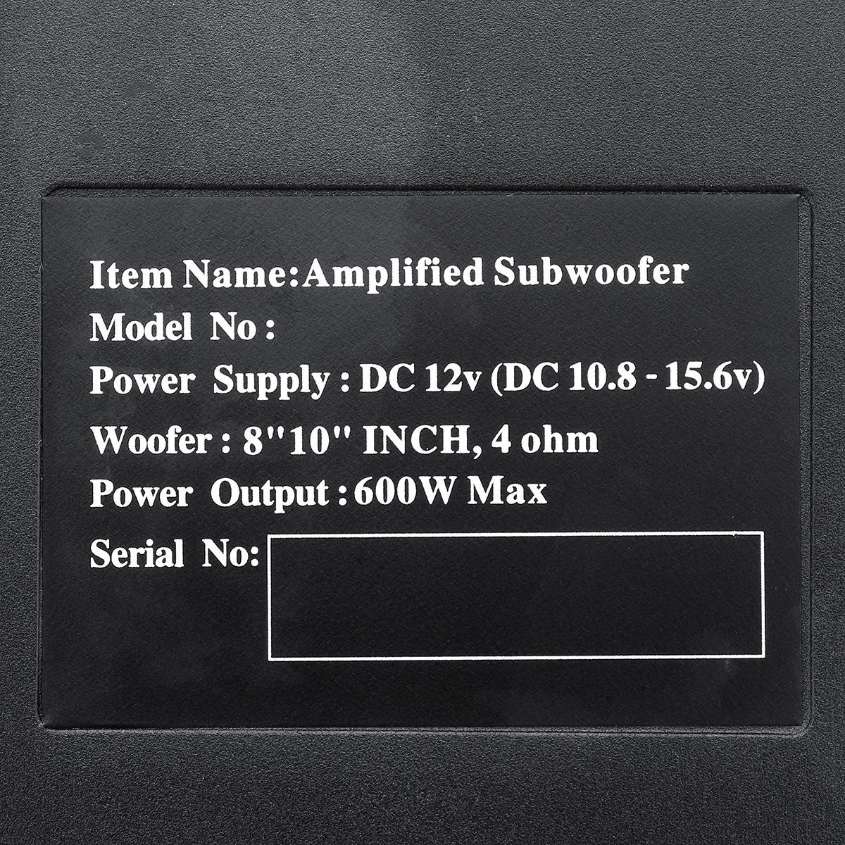 6X9" 12V 600W Car under Seat Subwoofer Audio Power Amplifier Bass Box Speaker