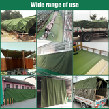 Car Army Green Heavy Duty Cover Canvas Tarp Tarpaulin Sun Rain Waterproof Dustproof Cover for Truck Boat Store Roofing Sheets