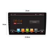 PX6 10.1 Inch 1 DIN for Android 9.0 Car Stereo Radio 8 Core 4+64G Touch Screen 4G WIFI GPS Bluetooth RDS FM AM Rear Camera - Auto GoShop