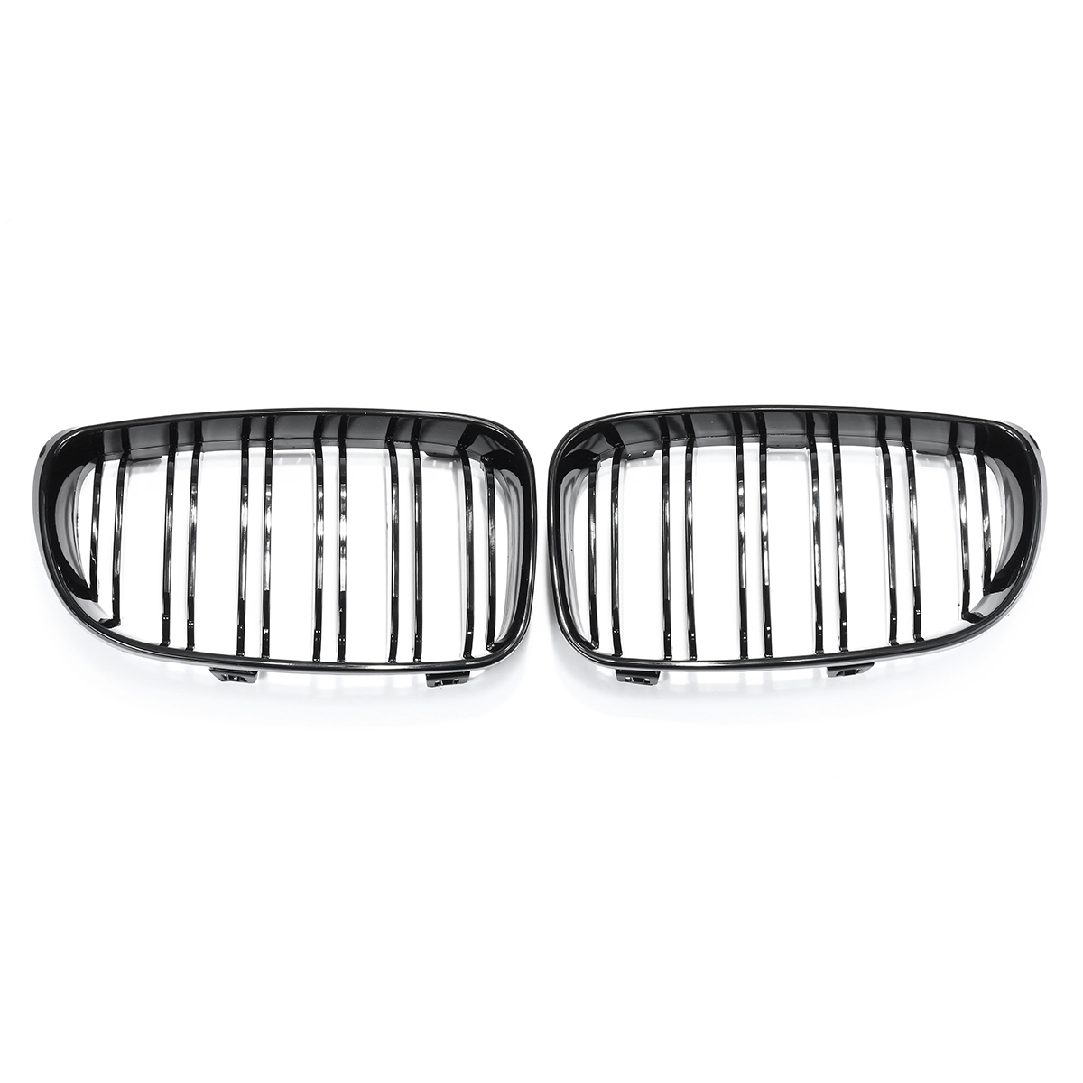 A Pair of ABS Gloss Black Front Kidney Grille for BMW E87 1 Series 08-13 - Auto GoShop