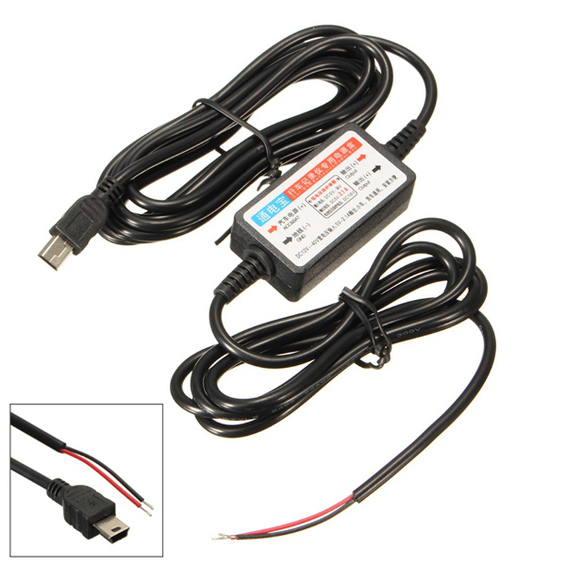 Car DVR Exclusive Power Box Adapter DC Power Cable 3M 12V to 5V Universal - Auto GoShop