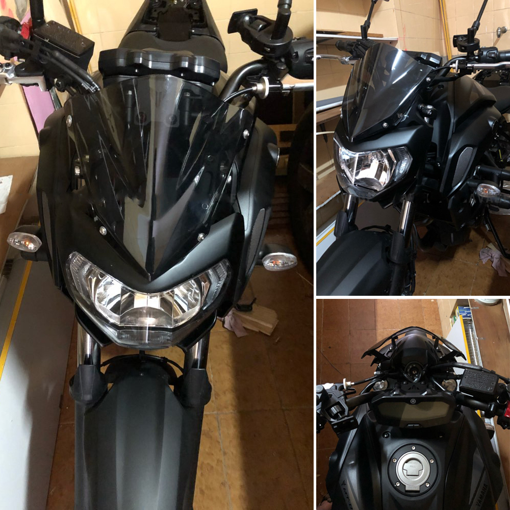 Windshield Windscreen Motorcycle Accessories Wind Deflectors for YAMAHA MT-07 FZ-07 2018-2019