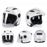 Motorcycle Scooter Half Open Face Helmet Dual Lens Anti-Fog Ridng Protective