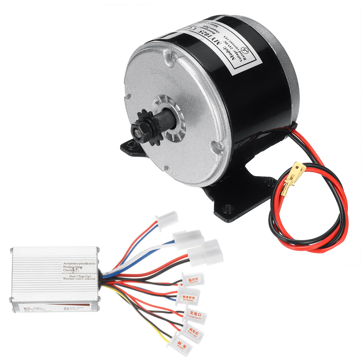 24V 250W Brushed Motor with Controller for 25H Chain Electric Bicycle Scooter E-Bike - Auto GoShop
