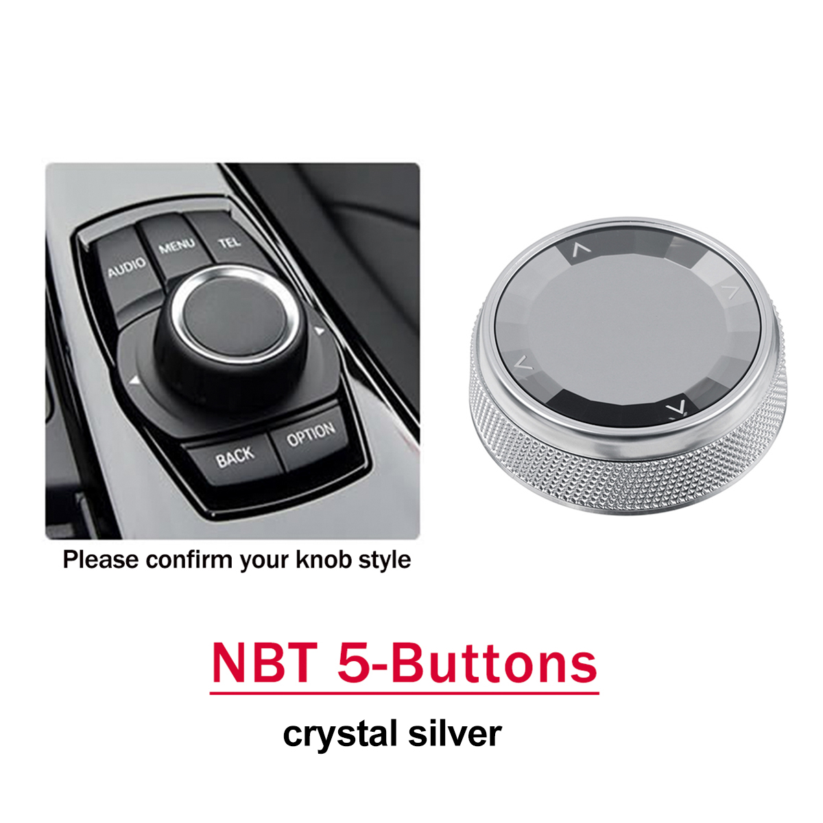 Car Multimedia Button Knob Cover for BMW NBT 5-Buttons