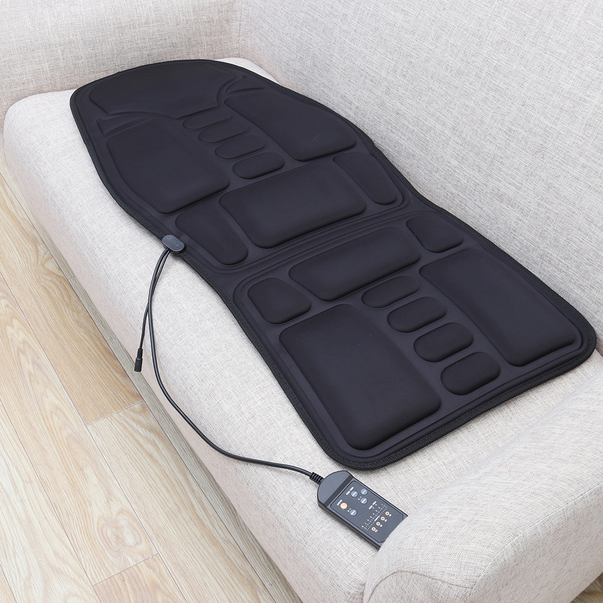8 Modes Car Seat Heating Massage Cushion Home Office Chair Back Neck Waist Pad - Auto GoShop